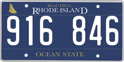 RI license plate 916846