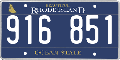 RI license plate 916851