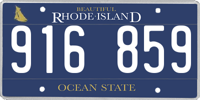 RI license plate 916859