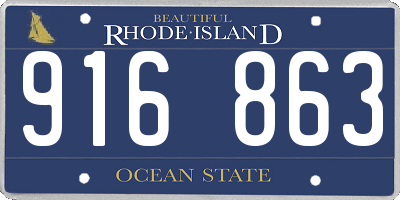 RI license plate 916863