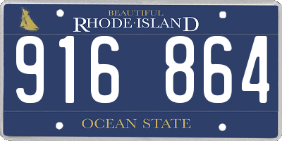 RI license plate 916864