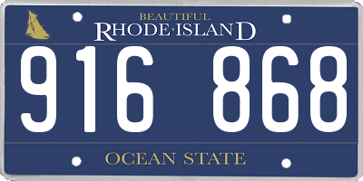 RI license plate 916868