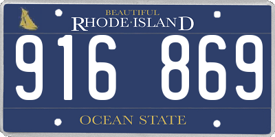 RI license plate 916869