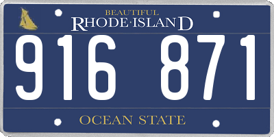 RI license plate 916871