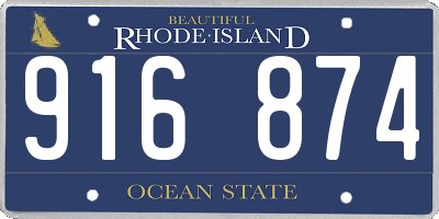 RI license plate 916874