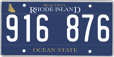 RI license plate 916876