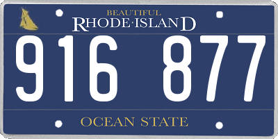 RI license plate 916877