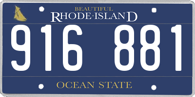 RI license plate 916881