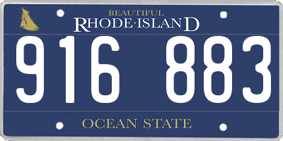 RI license plate 916883