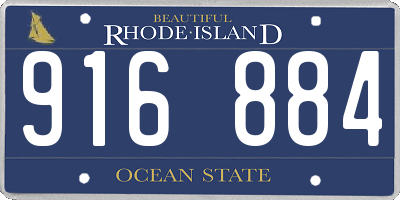 RI license plate 916884