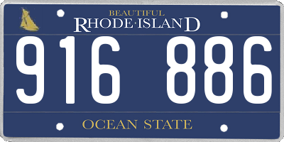 RI license plate 916886