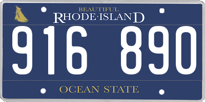 RI license plate 916890