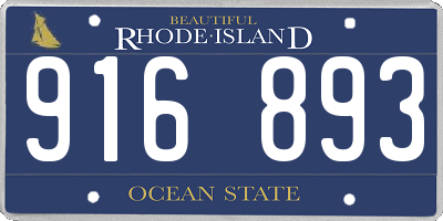 RI license plate 916893