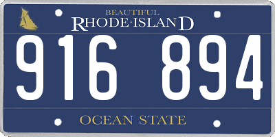 RI license plate 916894