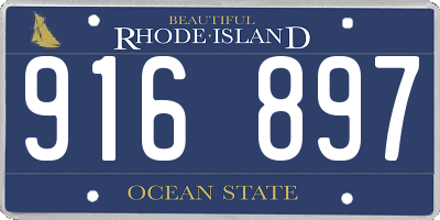 RI license plate 916897