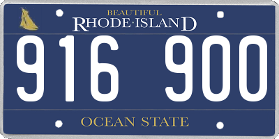 RI license plate 916900