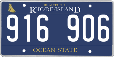 RI license plate 916906