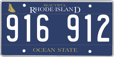 RI license plate 916912