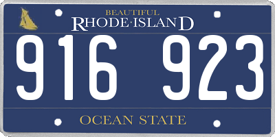 RI license plate 916923