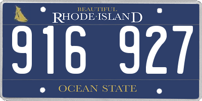 RI license plate 916927