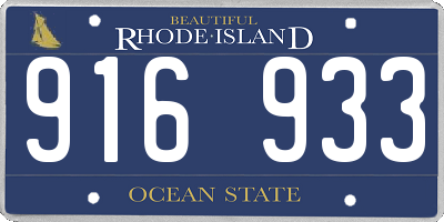 RI license plate 916933