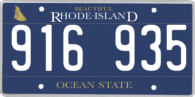 RI license plate 916935
