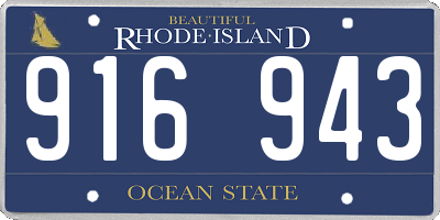 RI license plate 916943