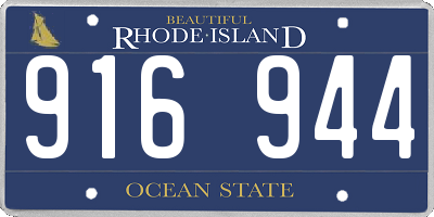 RI license plate 916944