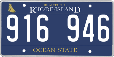RI license plate 916946