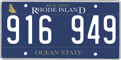 RI license plate 916949