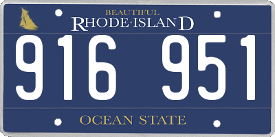RI license plate 916951
