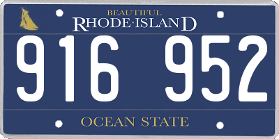 RI license plate 916952