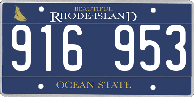 RI license plate 916953