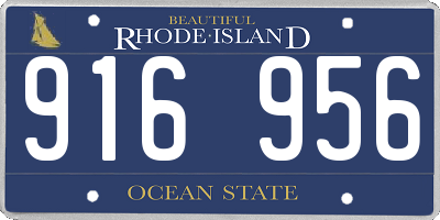 RI license plate 916956