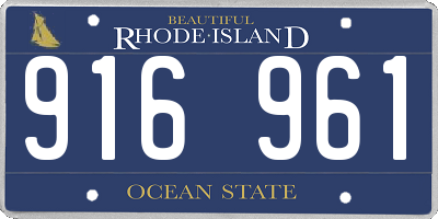 RI license plate 916961