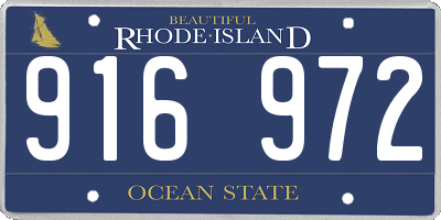 RI license plate 916972