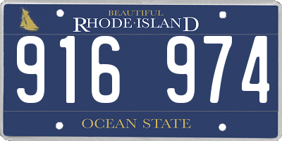 RI license plate 916974
