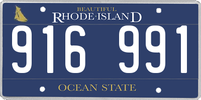 RI license plate 916991