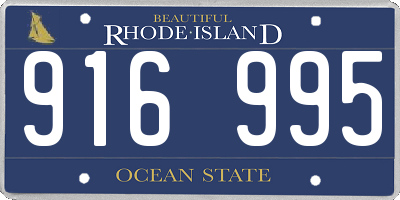 RI license plate 916995