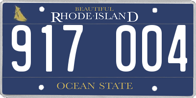 RI license plate 917004