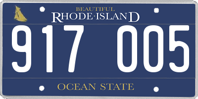 RI license plate 917005