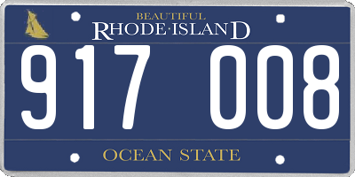 RI license plate 917008