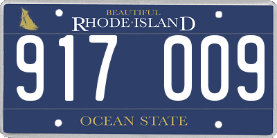 RI license plate 917009