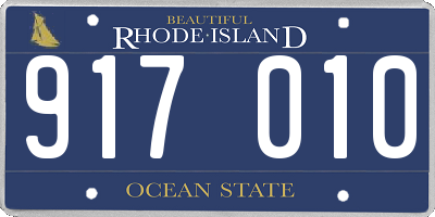 RI license plate 917010