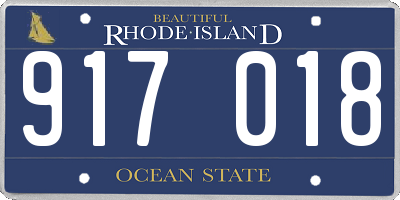 RI license plate 917018