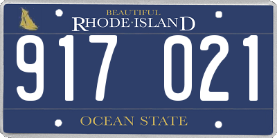 RI license plate 917021