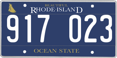 RI license plate 917023