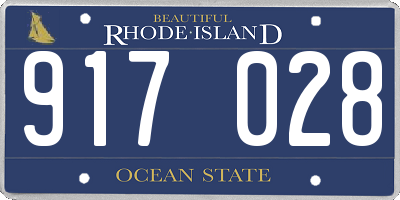 RI license plate 917028