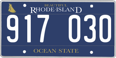 RI license plate 917030