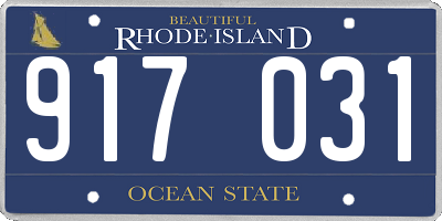 RI license plate 917031